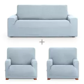 Sofa cover set Eysa ULISES Celeste 3 Pieces by Eysa, Chair and sofa accessories - Ref: D1606845, Price: 72,59 €, Discount: %