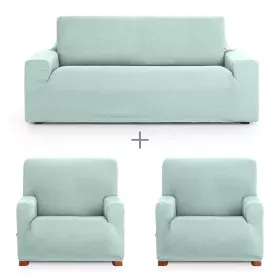 Sofa cover set Eysa ULISES Aquamarine 3 Pieces by Eysa, Chair and sofa accessories - Ref: D1606846, Price: 72,59 €, Discount: %