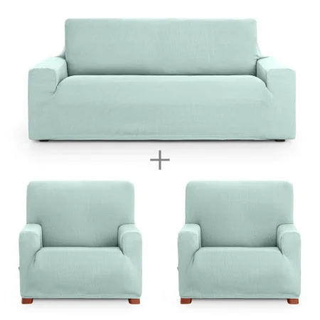 Sofabezug-Set Eysa ULISES Aquamarin 3 Stücke von Eysa, Zubehör für Stühle und Sofas - Ref: D1606846, Preis: 66,59 €, Rabatt: %