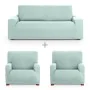 Sofa cover set Eysa ULISES Aquamarine 3 Pieces by Eysa, Chair and sofa accessories - Ref: D1606846, Price: 66,59 €, Discount: %