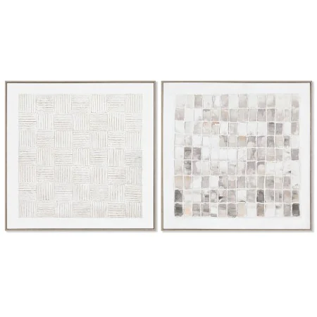 Painting Home ESPRIT Abstract Urban 82,2 x 4,5 x 82,2 cm (2 Units) by Home ESPRIT, Prints on Canvas - Ref: S3056010, Price: 1...