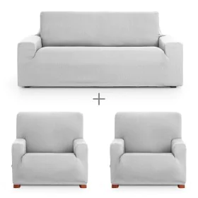 Sofa cover set Eysa ULISES Pearl Gray 3 Pieces by Eysa, Chair and sofa accessories - Ref: D1606847, Price: 66,59 €, Discount: %