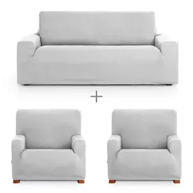 Sofa cover set Eysa ULISES Pearl Gray 3 Pieces by Eysa, Chair and sofa accessories - Ref: D1606847, Price: 72,59 €, Discount: %