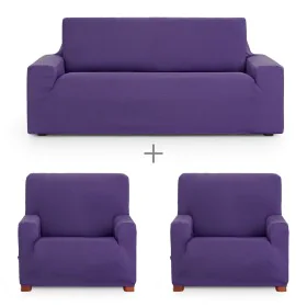 Sofa cover set Eysa ULISES Purple 3 Pieces by Eysa, Chair and sofa accessories - Ref: D1606848, Price: 70,10 €, Discount: %