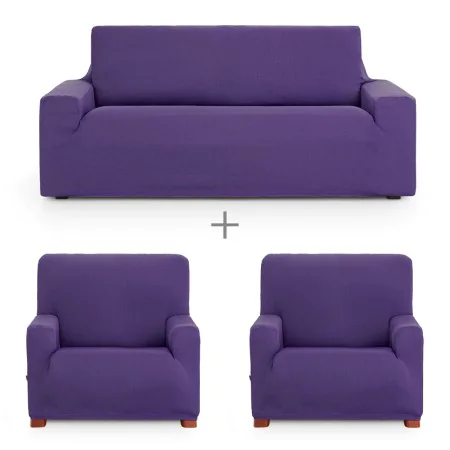 Conjunto de capas para sofá Eysa ULISES Roxo 3 Peças de Eysa, Acessórios para cadeiras e sofás - Ref: D1606848, Preço: 72,59 ...