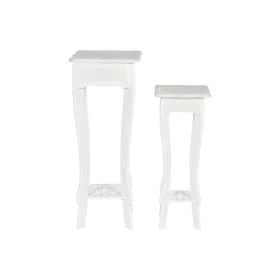 Jeu de 2 tables Home ESPRIT Blanc Bois MDF 30 x 30 x 76,5 cm de Home ESPRIT, Tables - Réf : S3056046, Prix : 79,09 €, Remise : %