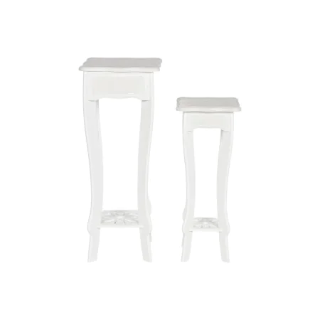 Jeu de 2 tables Home ESPRIT Blanc Bois MDF 30 x 30 x 76,5 cm de Home ESPRIT, Tables - Réf : S3056046, Prix : 70,23 €, Remise : %