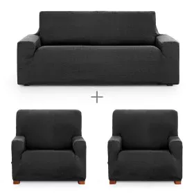 Sofa cover set Eysa ULISES Dark grey 3 Pieces by Eysa, Chair and sofa accessories - Ref: D1606849, Price: 72,59 €, Discount: %