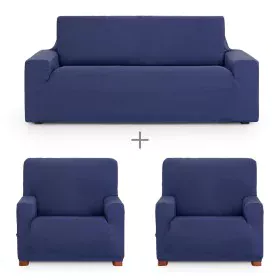 Sofa cover set Eysa ULISES Blue 3 Pieces by Eysa, Chair and sofa accessories - Ref: D1606850, Price: 72,59 €, Discount: %