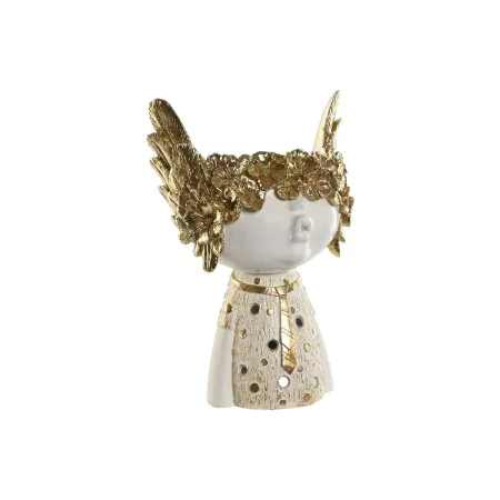 Figura Decorativa Home ESPRIT Blanco Dorado 18 x 14 x 25 cm de Home ESPRIT, Adornos - Ref: S3056075, Precio: 19,01 €, Descuen...