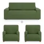 Conjunto de capas para sofá Eysa ULISES Verde 3 Peças de Eysa, Acessórios para cadeiras e sofás - Ref: D1606851, Preço: 70,10...