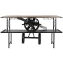 Consola Home ESPRIT Castanho Preto Madeira Metal 191 x 58 x 96 cm de Home ESPRIT, Jogos de móveis - Ref: S3056095, Preço: 675...