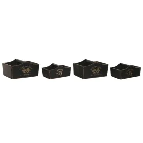 Jeux de plateaux Home ESPRIT Noir Bois d'épicéa 35 x 22 x 18 cm de Home ESPRIT, Plats et plateaux - Réf : S3056126, Prix : 46...