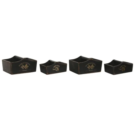 Set of trays Home ESPRIT Black Fir wood 35 x 22 x 18 cm by Home ESPRIT, Plates and dishes - Ref: S3056126, Price: 41,14 €, Di...