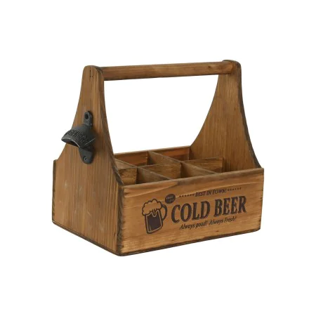 Box Home ESPRIT Cold Beer Brown Metal Fir wood 6 bottles 27 x 19 x 26 cm by Home ESPRIT, Storage boxes and chests - Ref: S305...