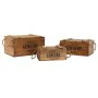 Storage boxes Home ESPRIT Genuine Natural Fir wood 38 x 24 x 20 cm 3 Pieces by Home ESPRIT, Storage boxes and chests - Ref: S...