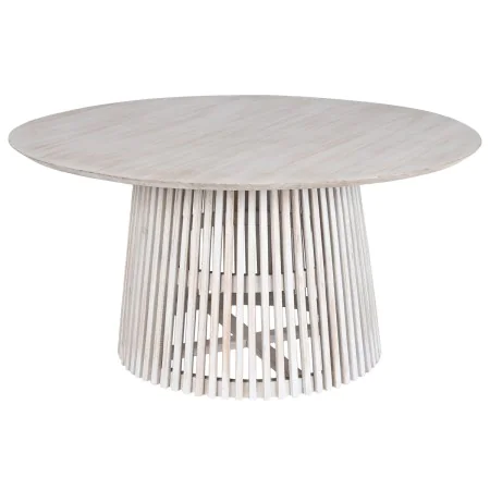 Mesa de Comedor Home ESPRIT Blanco madera de mindi 150 x 150 x 75 cm de Home ESPRIT, Mesas - Ref: S3056151, Precio: 563,67 €,...