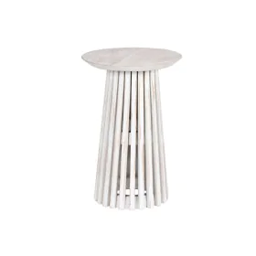 Petite Table d'Appoint Home ESPRIT Blanc bois mindi 40 x 40 x 60 cm de Home ESPRIT, Tables - Réf : S3056154, Prix : 231,32 €,...