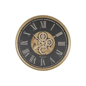 Reloj de Pared Home ESPRIT Negro Dorado Cristal Hierro 80 x 9,5 x 80 cm de Home ESPRIT, Relojes de pared - Ref: S3056160, Pre...