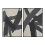 Painting Home ESPRIT Brown Black Beige Abstract Modern 83 x 4,5 x 123 cm (2 Units) by Home ESPRIT, Prints on Canvas - Ref: S3...