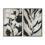 Painting Home ESPRIT White Black Beige Leaf of a plant Urban 63 x 4,3 x 93 cm (2 Units) by Home ESPRIT, Prints on Canvas - Re...