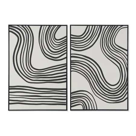 Cadre Home ESPRIT Noir Beige Moderne 83 x 4,5 x 123 cm (2 Unités) de Home ESPRIT, Impressions sur toile - Réf : S3056179, Pri...