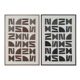 Painting Home ESPRIT Brown Black Beige Abstract Modern 63 x 3,8 x 93 cm (2 Units) by Home ESPRIT, Prints on Canvas - Ref: S30...