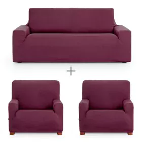 Sofa cover set Eysa ULISES Burgundy 3 Pieces by Eysa, Chair and sofa accessories - Ref: D1606855, Price: 72,59 €, Discount: %