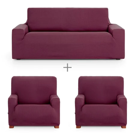 Sofa cover set Eysa ULISES Burgundy 3 Pieces by Eysa, Chair and sofa accessories - Ref: D1606855, Price: 72,59 €, Discount: %