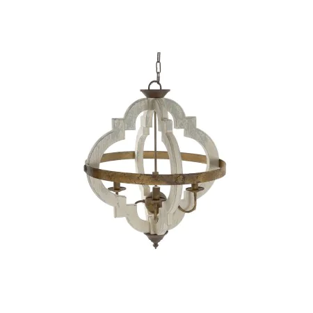 Lampadario Home ESPRIT Bianco Bronce Ferro Abete 40 W 63 x 63 x 74 cm di Home ESPRIT, Plafoniere - Rif: S3056227, Prezzo: 212...