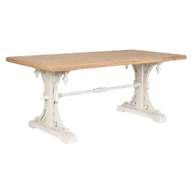 Mesa de Jantar Home ESPRIT Branco Natural Abeto Madeira MDF 180 x 90 x 76 cm de Home ESPRIT, Jogos de móveis - Ref: S3056245,...