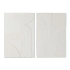 Decoração de Parede Home ESPRIT Branco Moderno 80 x 5 x 120 cm (2 Unidades) de Home ESPRIT, Adornos - Ref: S3056263, Preço: 1...