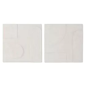 Decoración de Pared Home ESPRIT Blanco Moderno Decapé 80 x 6 x 80 cm (2 Unidades) de Home ESPRIT, Adornos - Ref: S3056264, Pr...