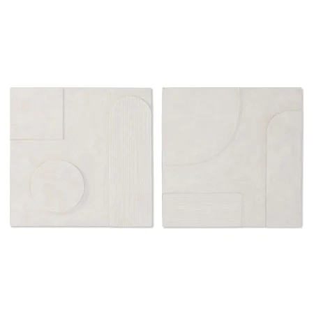 Décoration murale Home ESPRIT Blanc Moderne Décapé 80 x 6 x 80 cm (2 Unités) de Home ESPRIT, Objets de décoration - Réf : S30...