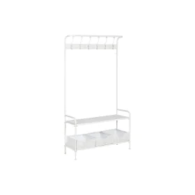 Recibidor con Cajones Home ESPRIT Blanco Metal 110 x 36 x 186 cm de Home ESPRIT, Bancos con perchero - Ref: S3056279, Precio:...