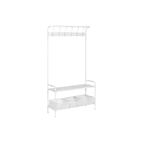 Ingresso con Cassetti Home ESPRIT Bianco Metallo 110 x 36 x 186 cm di Home ESPRIT, Panche con appendiabiti - Rif: S3056279, P...