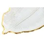 Tischdekoration Home ESPRIT Durchsichtig Gold Tropical Pflanzenblatt 27 x 15 x 2 cm von Home ESPRIT, Ornamente - Ref: S305630...