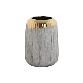 Vase Home ESPRIT Gris Doré Grès Oriental 18 x 18 x 25 cm de Home ESPRIT, Vases - Réf : S3056331, Prix : 16,63 €, Remise : %