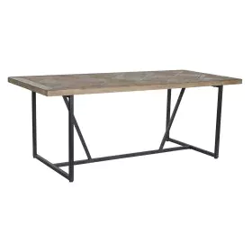 Mesa de Comedor Home ESPRIT Negro Natural Metal Abeto 195 x 90 x 76 cm de Home ESPRIT, Mesas - Ref: S3056381, Precio: 413,00 ...