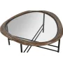 Mesa de Centro Home ESPRIT Castanho Preto Natural Cristal Madeira de abeto 76 x 81 x 38 cm de Home ESPRIT, Jogos de móveis - ...