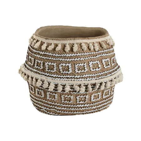 Cache-pot Home ESPRIT Marron Beige Ciment Tropical 34 x 34 x 26 cm de Home ESPRIT, Cache-pots - Réf : S3056417, Prix : 39,98 ...