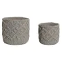 Set di vasi da fiori Home ESPRIT Grigio chiaro Cemento 20 x 20 x 18 cm di Home ESPRIT, Cachepot - Rif: S3056421, Prezzo: 15,8...