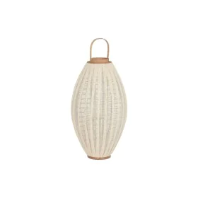 Portavelas Home ESPRIT Blanco Natural Madera Cristal 40 x 40 x 70 cm de Home ESPRIT, Candelabros y portavelas - Ref: S3056425...