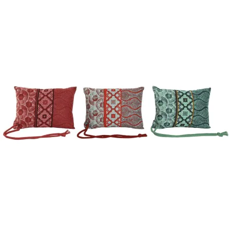 Cojín Home ESPRIT Rojo Verde Coral 30 x 10 x 20 cm (3 Unidades) de Home ESPRIT, Cojines - Ref: S3056437, Precio: 23,33 €, Des...