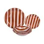 Servizio di Piatti Home ESPRIT Giallo Azzurro Rosso Gres Righe Mediterraneo 27,5 x 27,5 x 2,8 cm 18 Pezzi di Home ESPRIT, Ser...