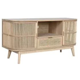 TV furniture Home ESPRIT Golden Natural Rattan Fir 120 x 40 x 60 cm by Home ESPRIT, TV tables and stands - Ref: S3056447, Pri...