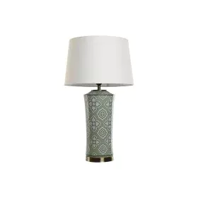 Lampe de bureau Home ESPRIT Blanc Vert Doré Céramique 50 W 220 V 40 x 40 x 69 cm de Home ESPRIT, Lampes de chevet - Réf : S30...