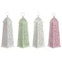 Lanterne Home ESPRIT Blanc Vert Rose Métal Aluminium Shabby Chic 13 x 13 x 43 cm (4 Unités) de Home ESPRIT, Bougeoirs et chan...