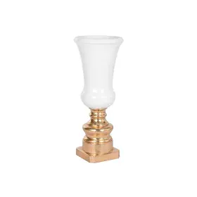 Plantador Home ESPRIT Branco Dourado Fibra Moderno 40 x 40 x 100 cm de Home ESPRIT, Vasos - Ref: S3056535, Preço: 137,46 €, D...