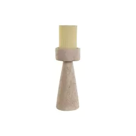 Candle Holder Home ESPRIT Beige Resin Marble 10 x 10 x 25 cm by Home ESPRIT, Candelabras and candle holders - Ref: S3056567, ...